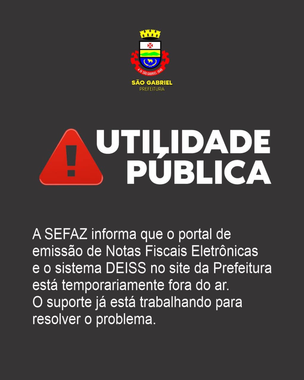 A SEFAZ informa