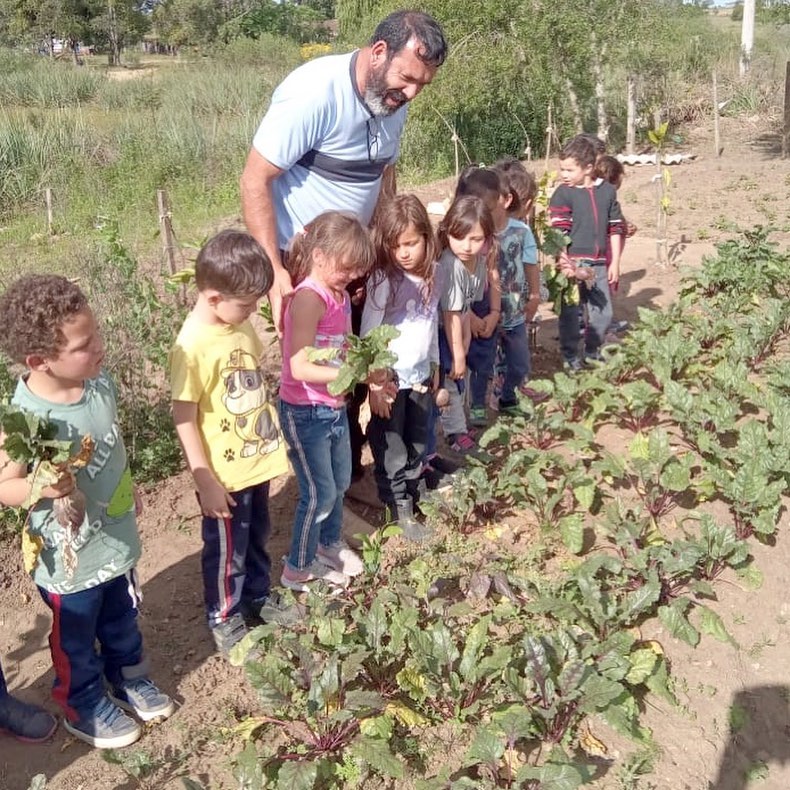 HORTA DA ESCOLA ATRAVÉS  DO PROJETO ALUNOS DA CATÃO PERES COLHEM 15 QUILOS DE BETERRABAS