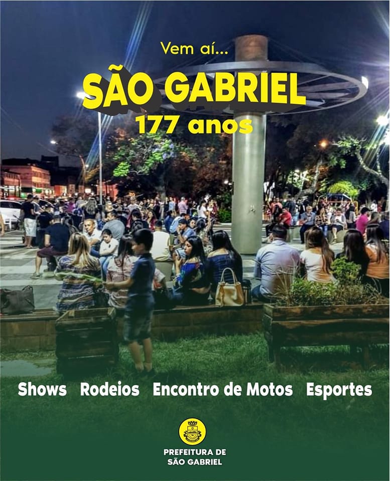 CONFIRA A PROGRAMAÇÃO DOS 177 ANOS DE SÃO GABRIEL: