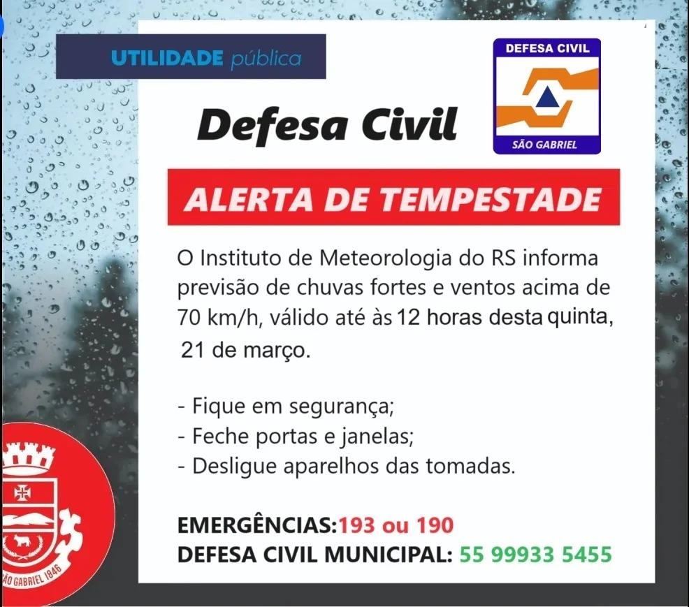 ALERTA DE CHUVAS