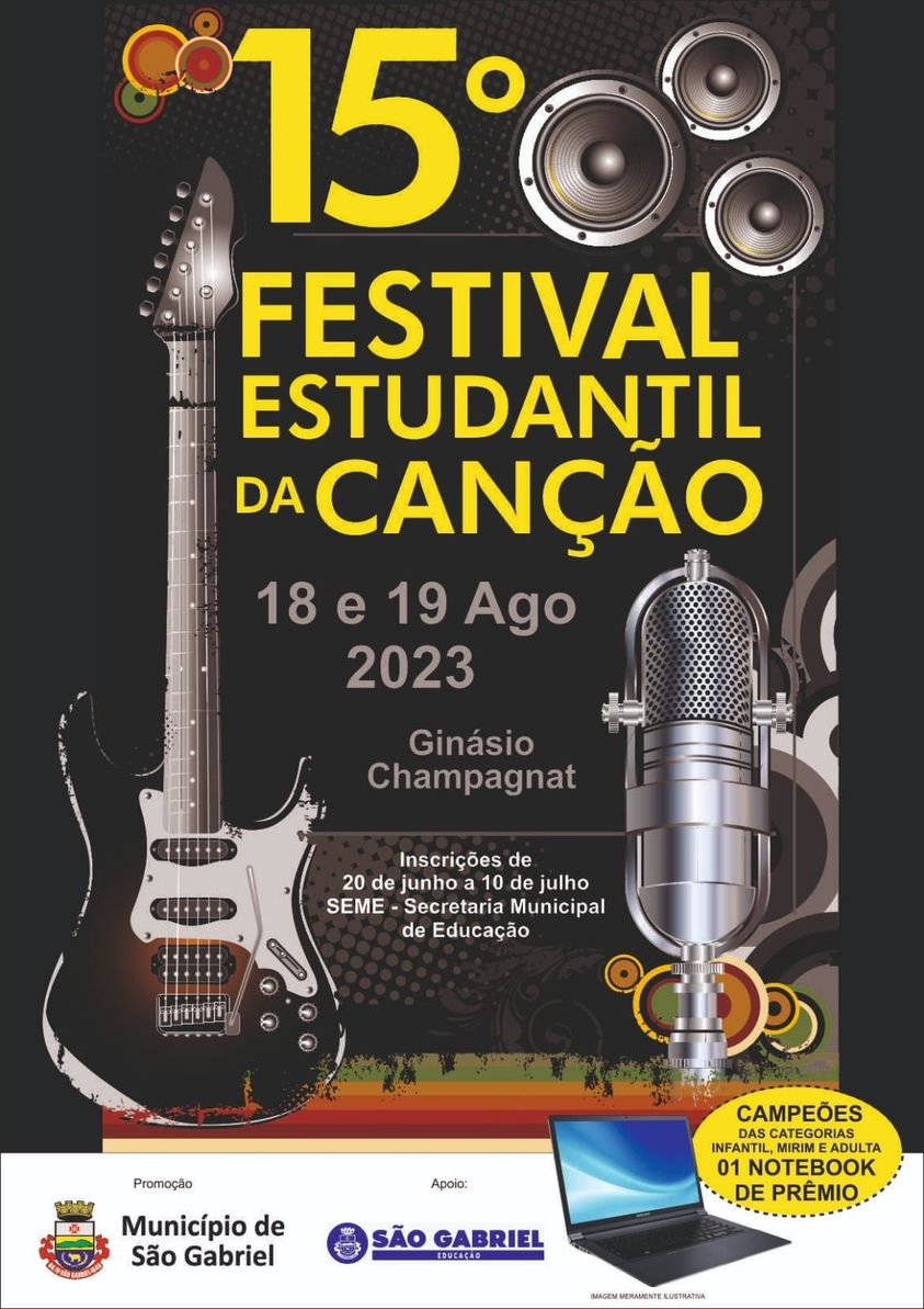 🎙 INSCRIÇÕES PARA O 15º FESTIVAL ESTUDANTIL ABREM  NA PRÓXIMA TERÇA