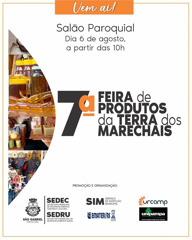 🍯 7ª FEIRA DE PRODUTOS DA TERRA DOS MARECHAIS.