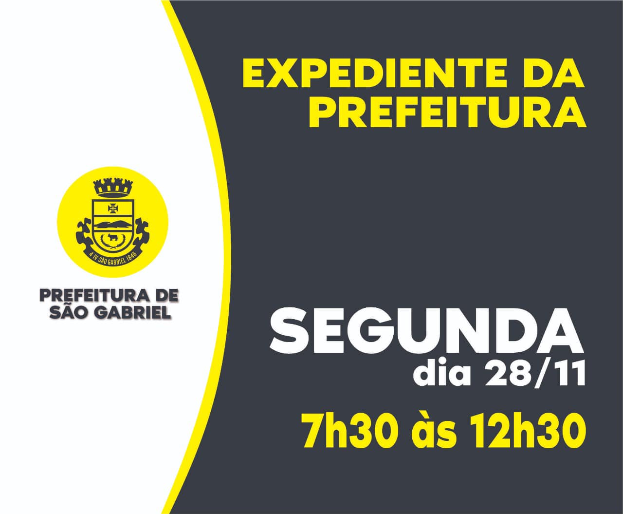 EXPEDIENTE PARA SEGUNDA -FEIRA NA PREFEITURA MUNICIPAL