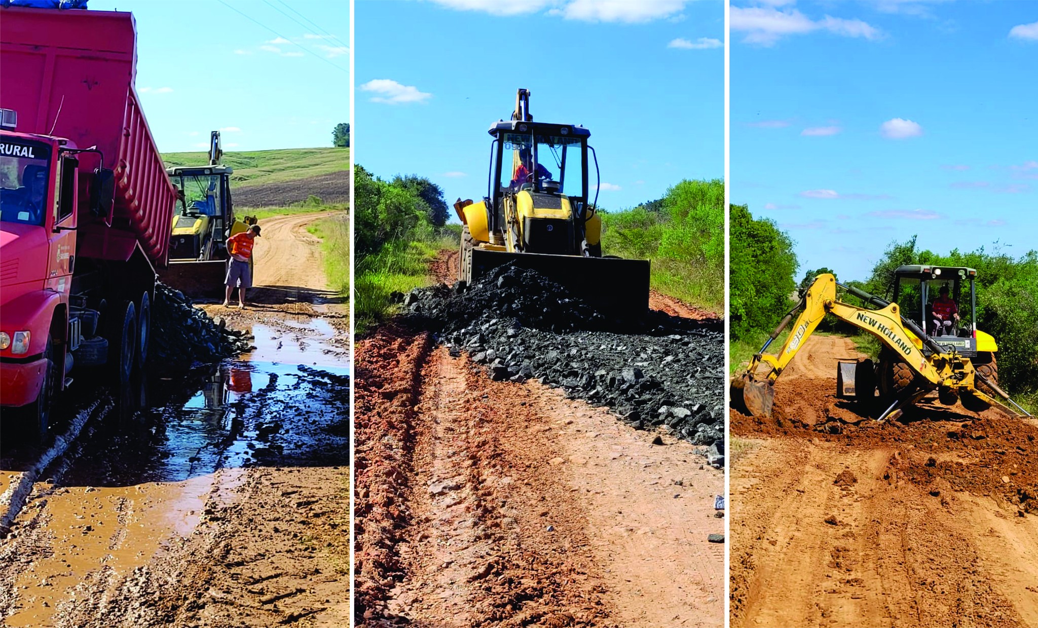 INTERIOR DO MUNICÍPIO-DESENVOLVIMENTO RURAL INICIA AÇÕES EMERGENCIAIS NA ESTRADA DO AZEVEDO SODRÉ