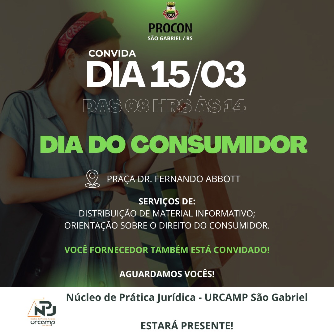 DIA DO CONSUMIDOR TERÁ AÇÃO ESPECIAL NA PRAÇA FERNANDO ABBOTT